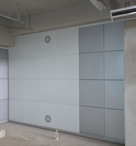 전주 한전 현장 - 벽체배수판(불연 칼라강판 시공)